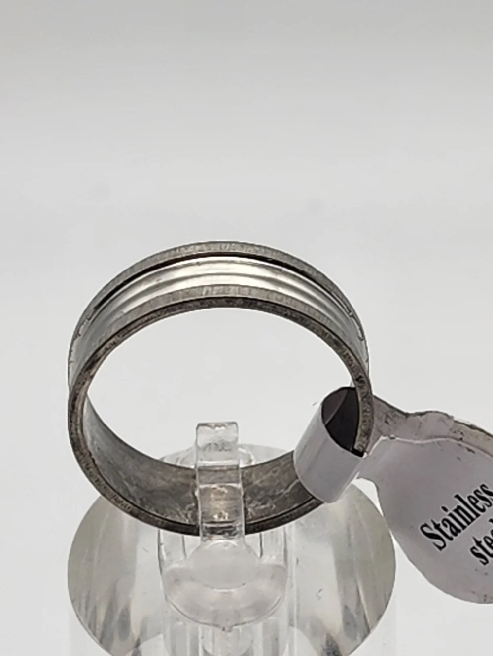 NWT Silver Tone Stainless Steel Band Ring (10.25)